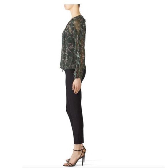 SLATE & WILLOW, Long sleeve floral green blouse - Picture 4 of 13